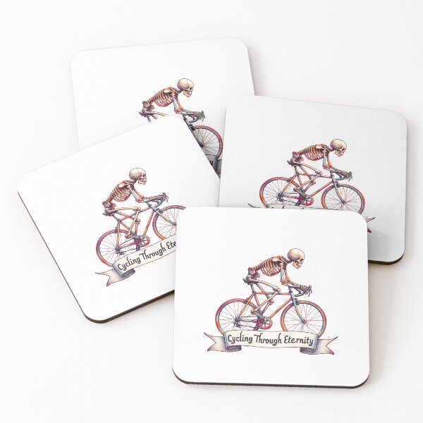 Item preview, Cycling Skeleton – "Cycling Through Eternity" Fun Design for T-Shirts, Mugs, Stickers & More designed and sold by artedigital99.