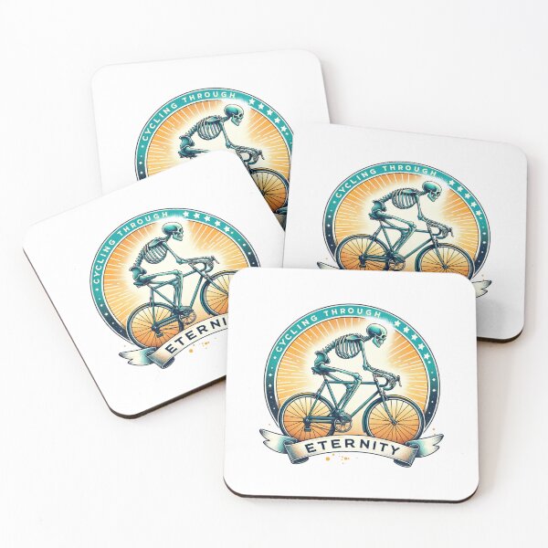 Item preview, Cycling Skeleton – "Cycling Through Eternity" Fun Design for T-Shirts, Mugs, Stickers & More designed and sold by artedigital99.