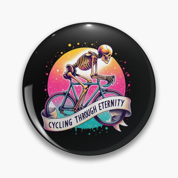 Item preview, Cycling Skeleton – "Cycling Through Eternity" Fun Design for T-Shirts, Mugs, Stickers & More designed and sold by artedigital99.
