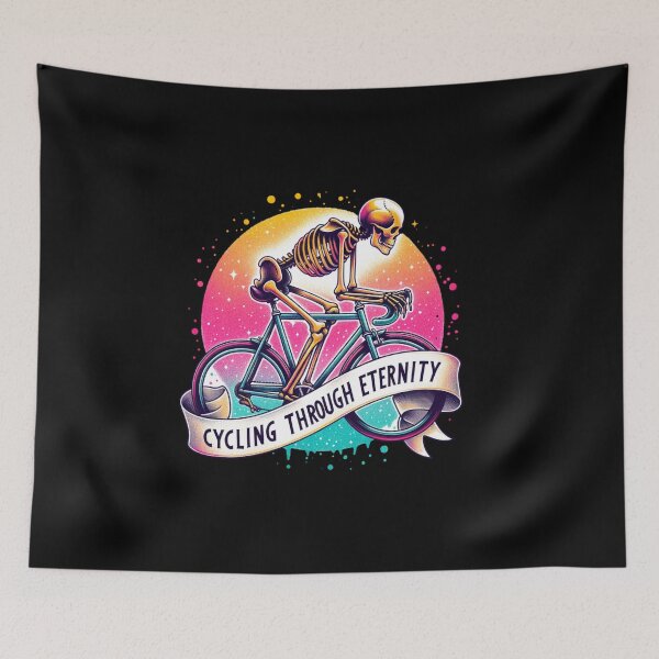 Item preview, Cycling Skeleton – "Cycling Through Eternity" Fun Design for T-Shirts, Mugs, Stickers & More designed and sold by artedigital99.
