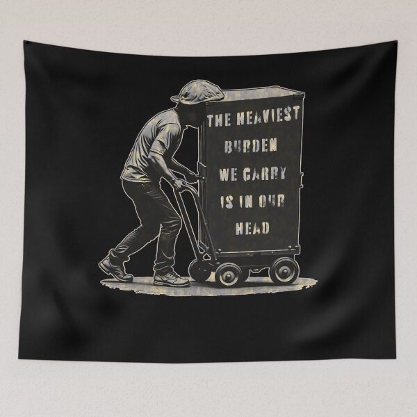 Item preview, Heaviest Burden Mental Health Awareness Deep Thought designed and sold by janastefa.