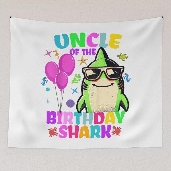 Item preview, Uncle of the Birthday Shark Cute Matching Party Family designed and sold by BASKF.