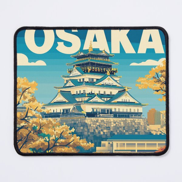 Item preview, Stunning Osaka Japan Artwork – Iconic Landmarks & Vibrant Cityscape Wall Art designed and sold by nomiraclehere.