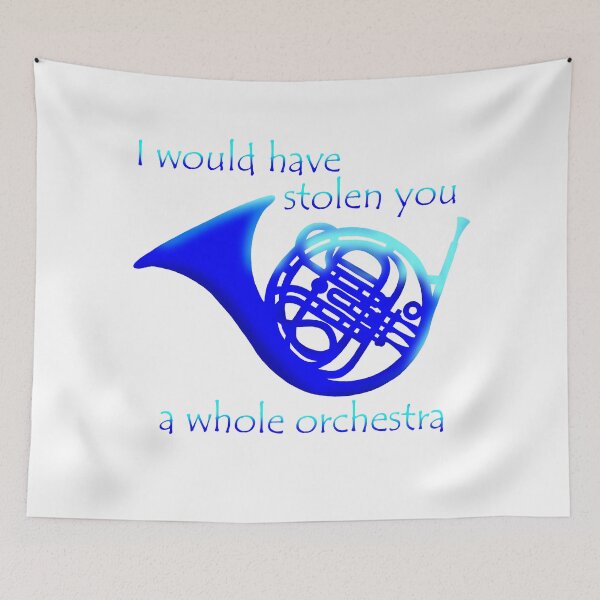 Item preview, Blue french horn designed and sold by Omega Art.