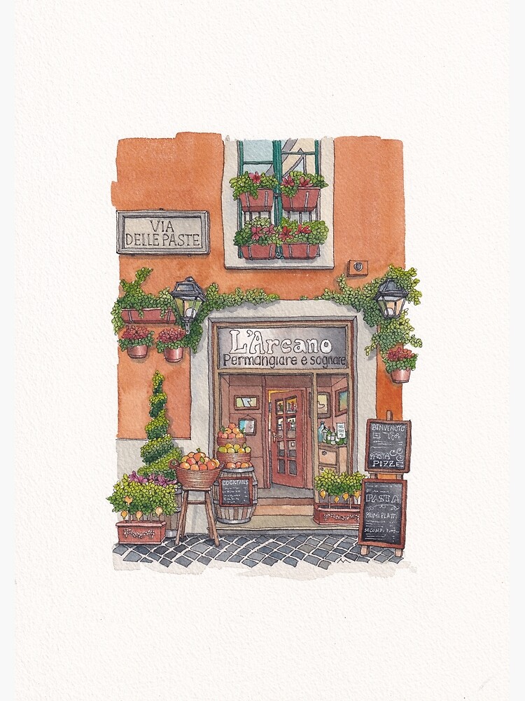 Thumbnail 3 of 3, Art Print, Urban Anna Studio - Restaurant L'Arcano in Rome designed and sold by UrbanAnnaStudio.