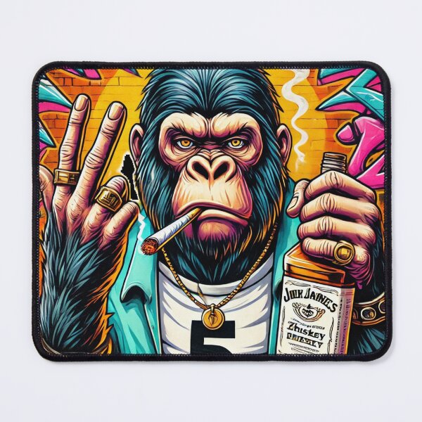 Item preview, Gorilla Rebellion with Whiskey and Smoke designed and sold by BaaBoom13.