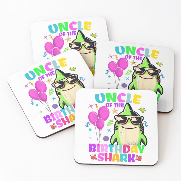 Item preview, Uncle of the Birthday Shark Cute Matching Party Family designed and sold by BASKF.