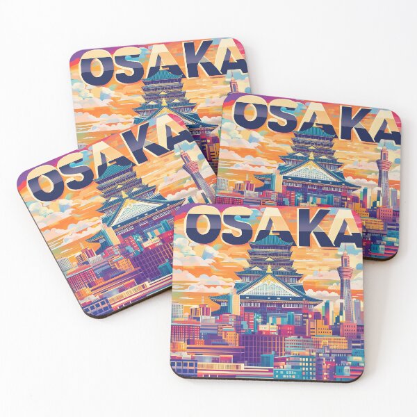 Item preview, Stunning Osaka Japan Artwork – Iconic Landmarks & Vibrant Cityscape Wall Art designed and sold by nomiraclehere.