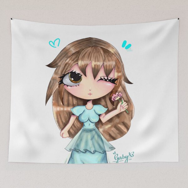 Item preview, Garota fofa com uma flor designed and sold by HtppsGabyCute.