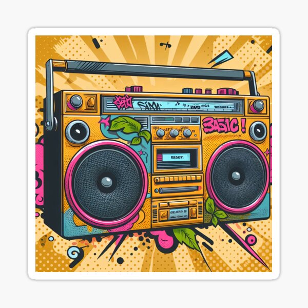 Artikel-Vorschau von Boombox-Pop-Art-Stil, designt und verkauft von artofuniverse.
