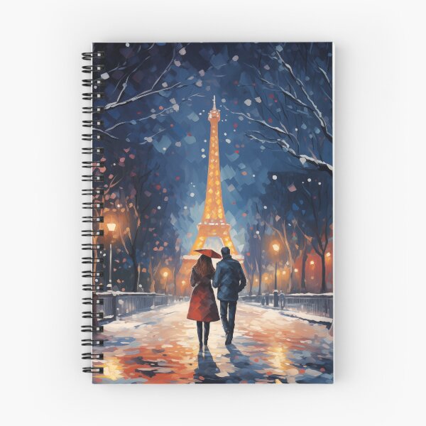 Item preview, Pareja en la nieve por la noche en París designed and sold by Rtymer.