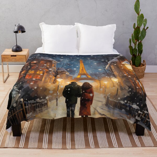 Item preview, Couple In The Snow At Night In Paris designed and sold by Rtymer.