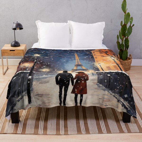 Item preview, Couple In The Snow At Night In Paris designed and sold by Rtymer.