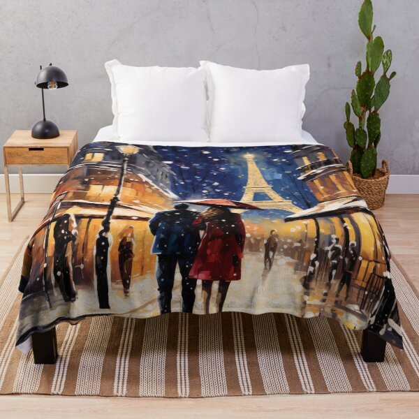 Item preview, Couple In The Snow At Night In Paris designed and sold by Rtymer.