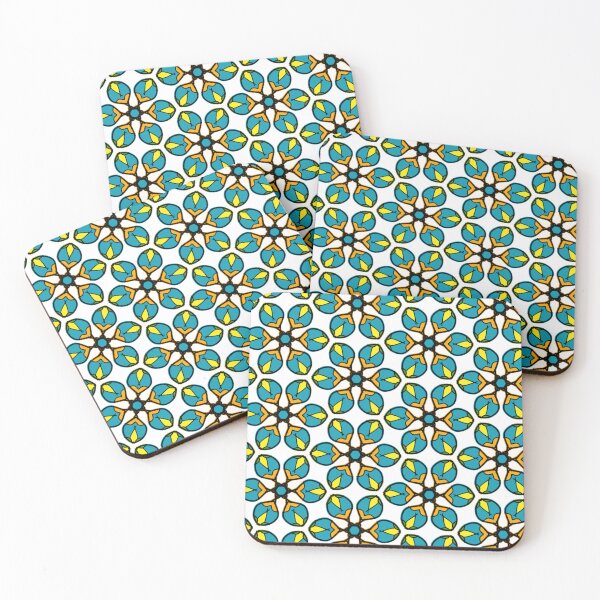 Item preview, Floral blue tile texture pattern designed and sold by Ryslissa.