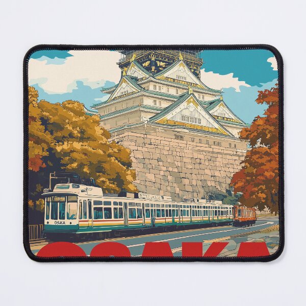 Item preview, Stunning Osaka Japan Artwork – Iconic Landmarks & Vibrant Cityscape Wall Art designed and sold by nomiraclehere.