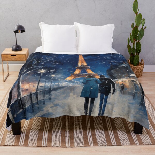 Item preview, Couple In The Snow At Night In Paris designed and sold by Rtymer.