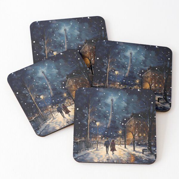 Item preview, Couple In The Snow At Night In Paris designed and sold by Rtymer.