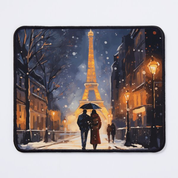 Item preview, Couple In The Snow At Night In Paris designed and sold by Rtymer.