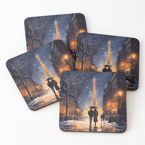 Item preview, Couple In The Snow At Night In Paris designed and sold by Rtymer.