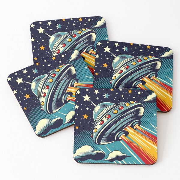 Item preview, Retro Spaceship Pop Art Style designed and sold by artofuniverse.