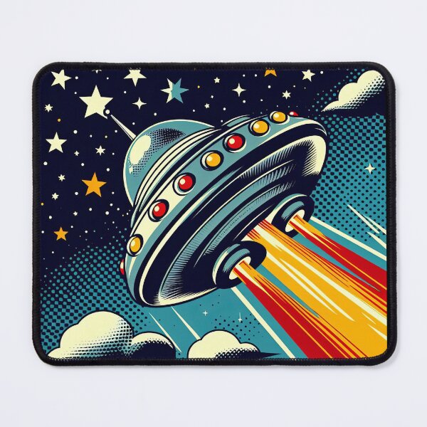 Item preview, Retro Spaceship Pop Art Style designed and sold by artofuniverse.