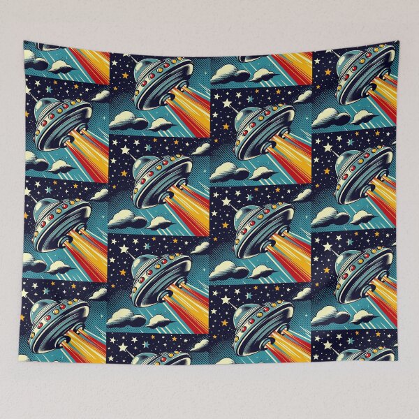 Item preview, Retro Spaceship Pop Art Style designed and sold by artofuniverse.