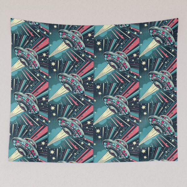 Item preview, Retro Spaceship Pop Art Style designed and sold by artofuniverse.