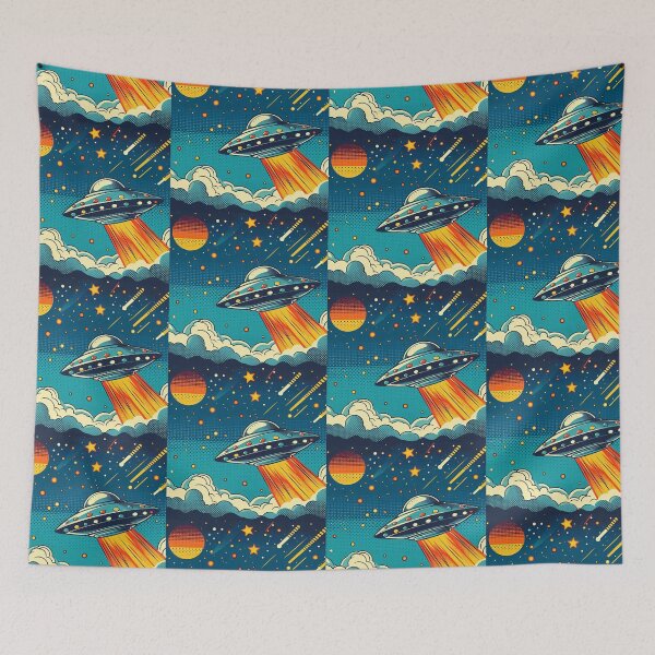 Item preview, Retro Spaceship Pop Art Style designed and sold by artofuniverse.