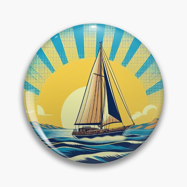 Artikelvorschau, Segelboot-Pop-Art-Stil entworfen und verkauft von artofuniverse.
