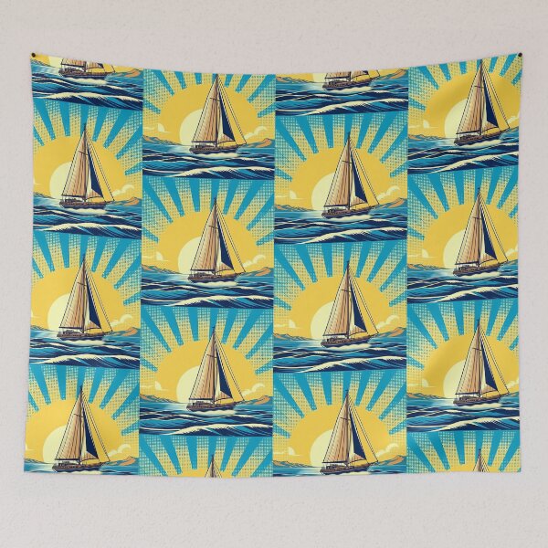 Item preview, Sailboat Pop Art Style designed and sold by artofuniverse.