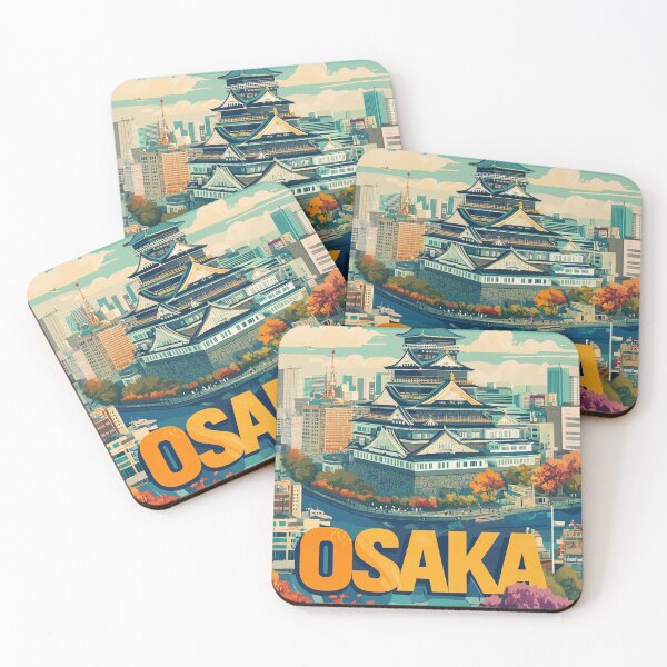 Item preview, Stunning Osaka Japan Artwork – Iconic Landmarks & Vibrant Cityscape Wall Art designed and sold by nomiraclehere.