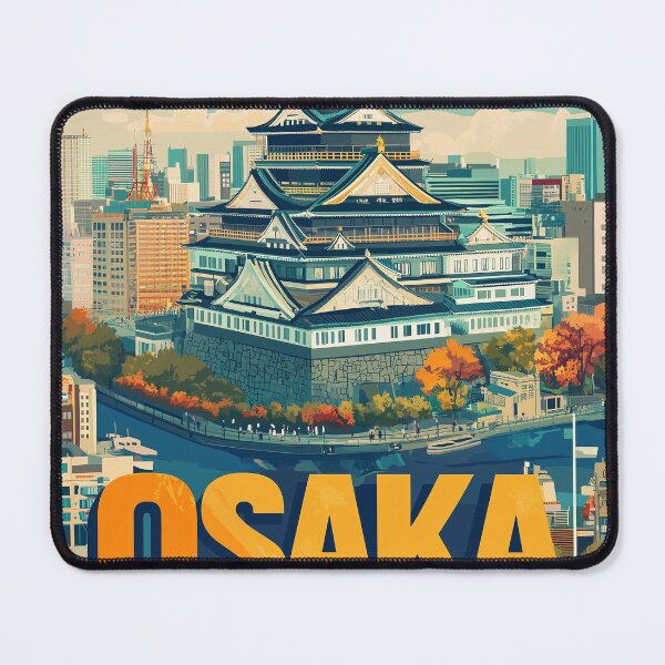 Item preview, Stunning Osaka Japan Artwork – Iconic Landmarks & Vibrant Cityscape Wall Art designed and sold by nomiraclehere.