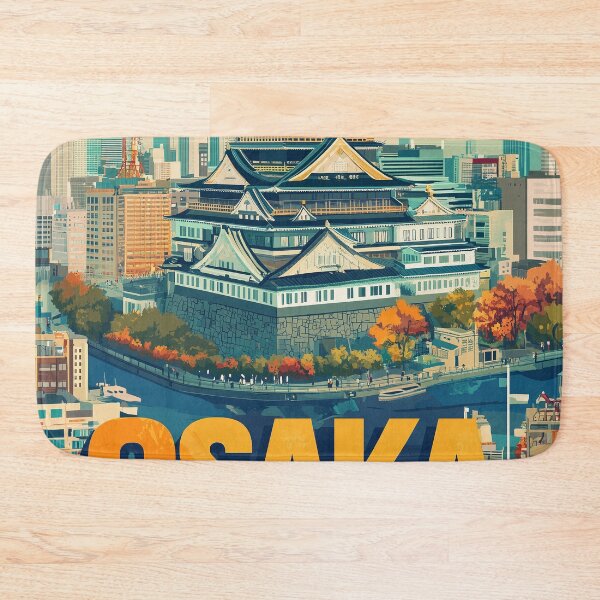 Item preview, Stunning Osaka Japan Artwork – Iconic Landmarks & Vibrant Cityscape Wall Art designed and sold by nomiraclehere.