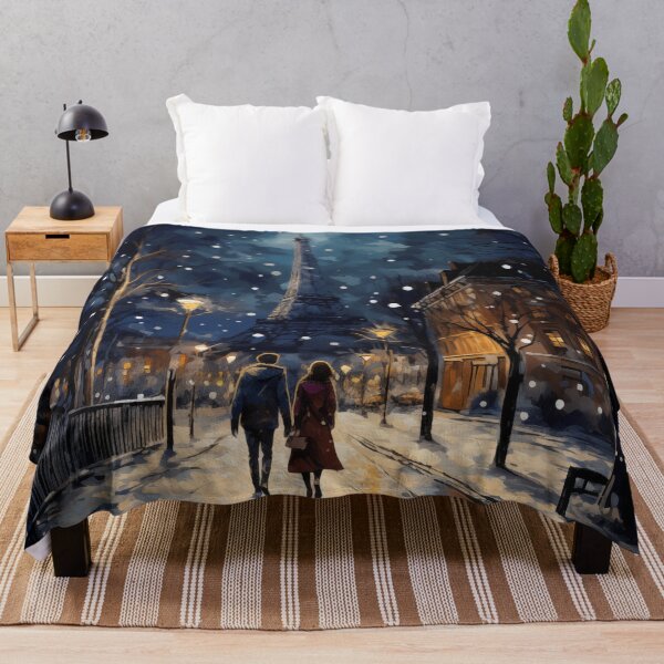 Item preview, Couple In The Snow At Night In Paris designed and sold by Rtymer.