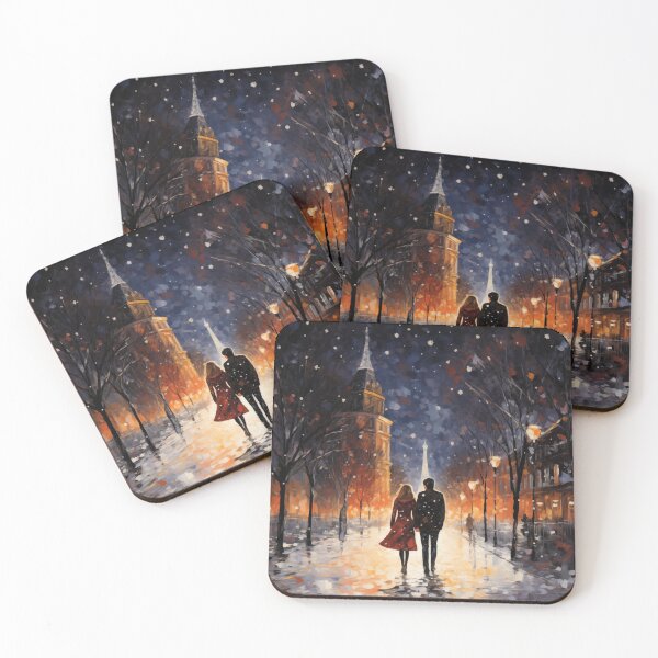 Item preview, Couple In The Snow At Night In Paris designed and sold by Rtymer.