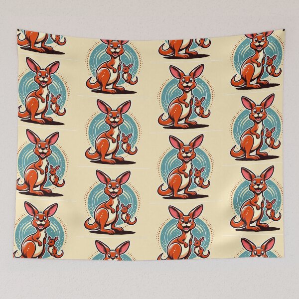 Item preview, Kangaroo Pop Art Style designed and sold by artofuniverse.