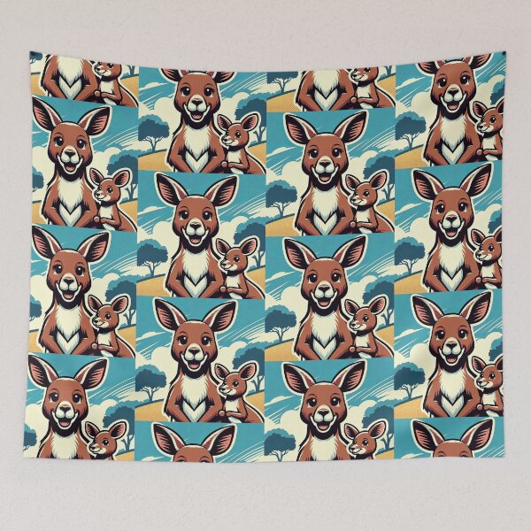 Item preview, Kangaroo Pop Art Style designed and sold by artofuniverse.
