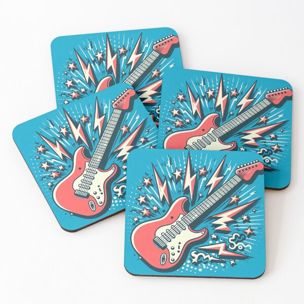 Item preview, Electric Guitar Pop Art Style designed and sold by artofuniverse.