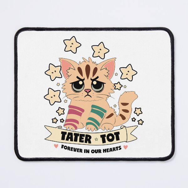 Item preview, Tater Tot Grumpy Cat in Striped Socks - Cute & Quirky Starry Design - Forever Missed designed and sold by ArtfullyJua.