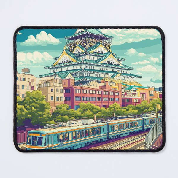 Item preview, Stunning Osaka Japan Artwork – Iconic Landmarks & Vibrant Cityscape Wall Art designed and sold by nomiraclehere.