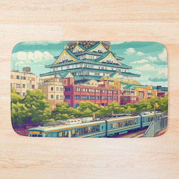 Item preview, Stunning Osaka Japan Artwork – Iconic Landmarks & Vibrant Cityscape Wall Art designed and sold by nomiraclehere.