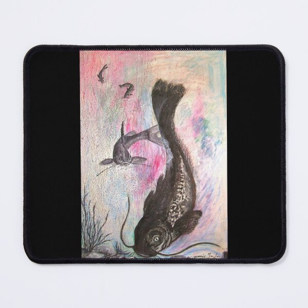 Item preview, Catfish - Original Oil on recycled canvas designed and sold by Jamie Taylor.