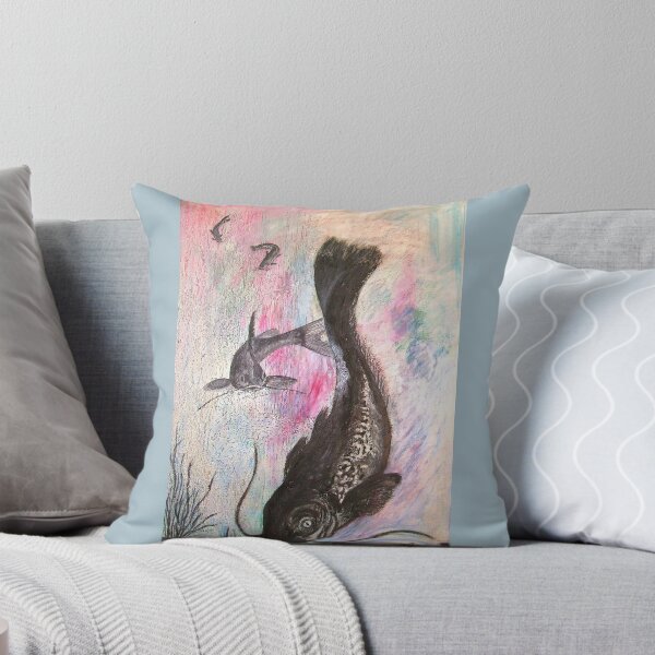 Item preview, Catfish - Original Oil on recycled canvas designed and sold by Jamie  Taylor.