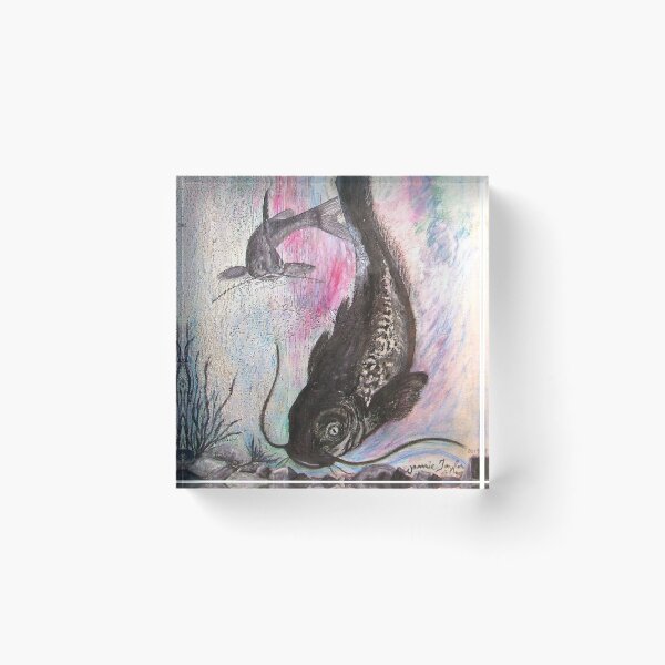 Item preview, Catfish - Original Oil on recycled canvas designed and sold by Jamie  Taylor.