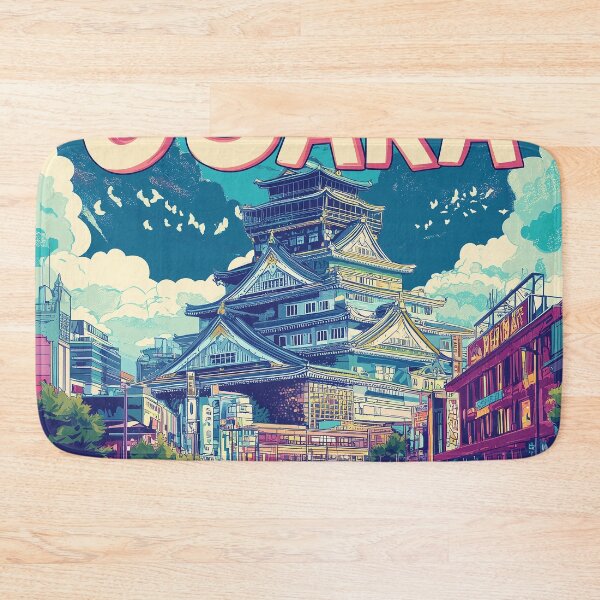 Item preview, Stunning Osaka Japan Artwork – Iconic Landmarks & Vibrant Cityscape Wall Art designed and sold by nomiraclehere.