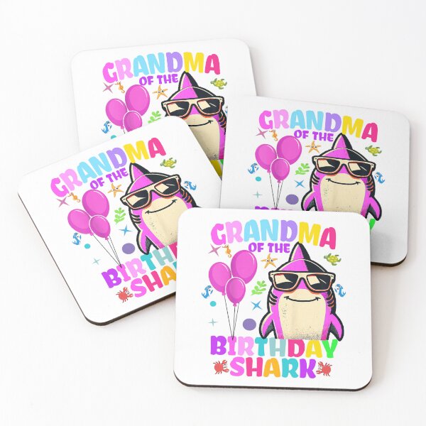 Item preview, Grandma of the Birthday Shark Matching Family Party designed and sold by BASKF.