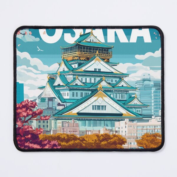 Item preview, Stunning Osaka Japan Artwork – Iconic Landmarks & Vibrant Cityscape Wall Art designed and sold by nomiraclehere.