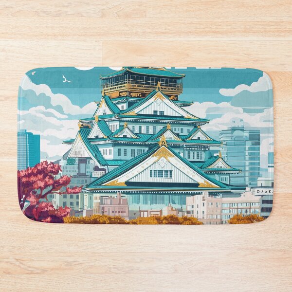 Item preview, Stunning Osaka Japan Artwork – Iconic Landmarks & Vibrant Cityscape Wall Art designed and sold by nomiraclehere.