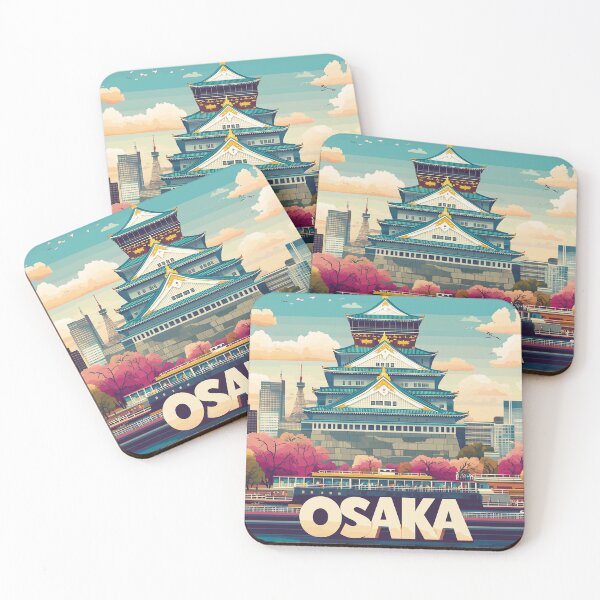 Item preview, Stunning Osaka Japan Artwork – Iconic Landmarks & Vibrant Cityscape Wall Art designed and sold by nomiraclehere.